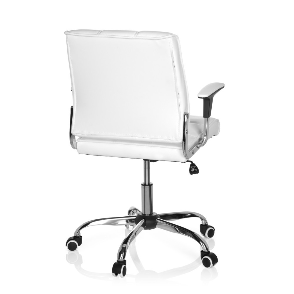N° de l'image du produit 5 : Siège de bureau / siège pivotant hjh OFFICE ERNESTO similicuir, blanc