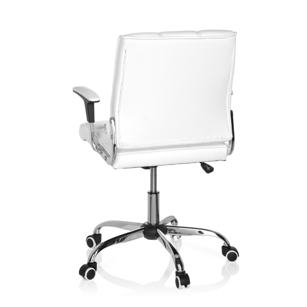 N° de l'image du produit 6 : Siège de bureau / siège pivotant hjh OFFICE ERNESTO similicuir, blanc
