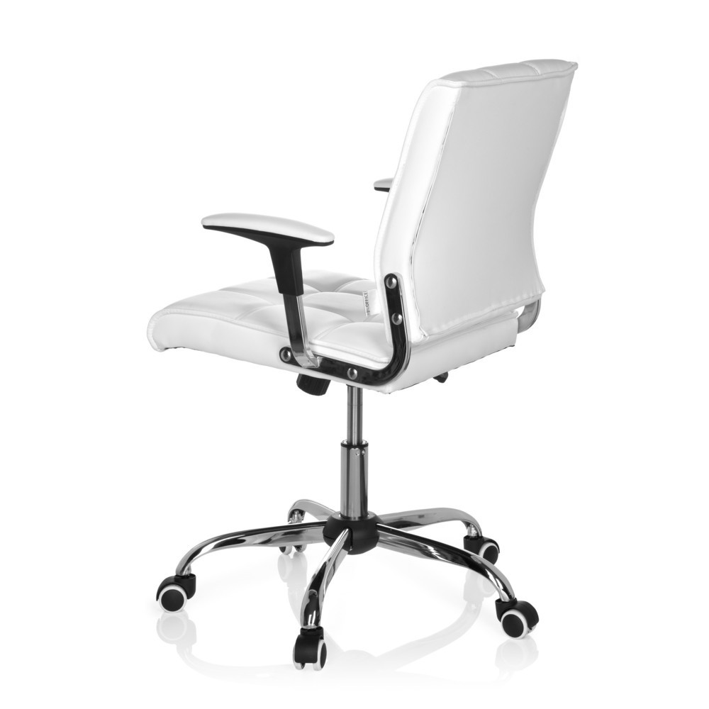 N° de l'image du produit 7 : Siège de bureau / siège pivotant hjh OFFICE ERNESTO similicuir, blanc