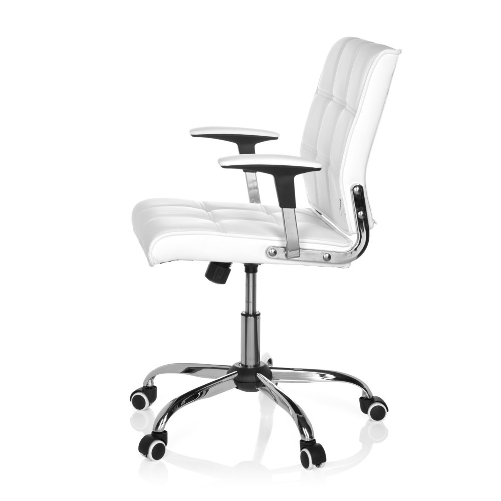 N° de l'image du produit 8 : Siège de bureau / siège pivotant hjh OFFICE ERNESTO similicuir, blanc
