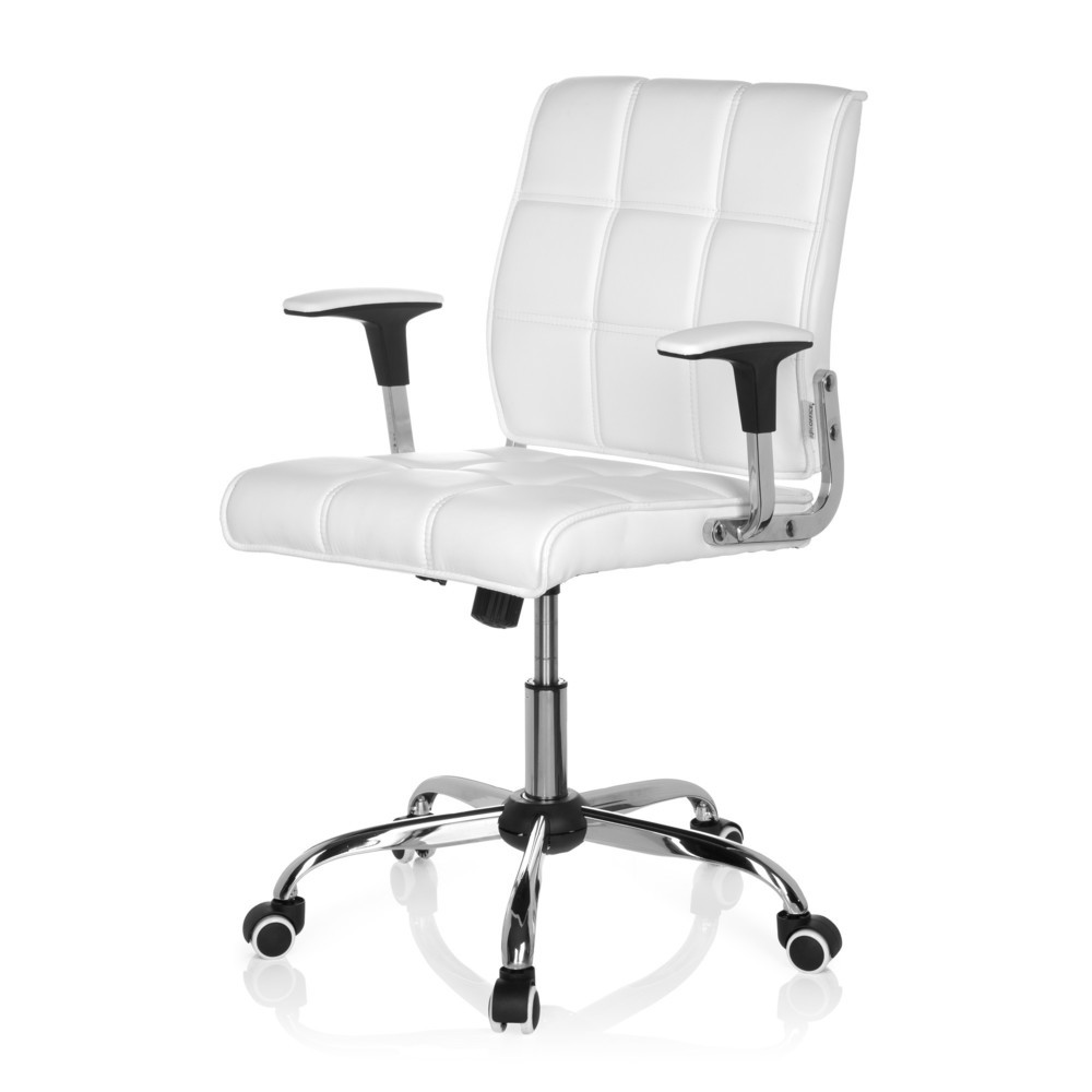 N° de l'image du produit 9 : Siège de bureau / siège pivotant hjh OFFICE ERNESTO similicuir, blanc