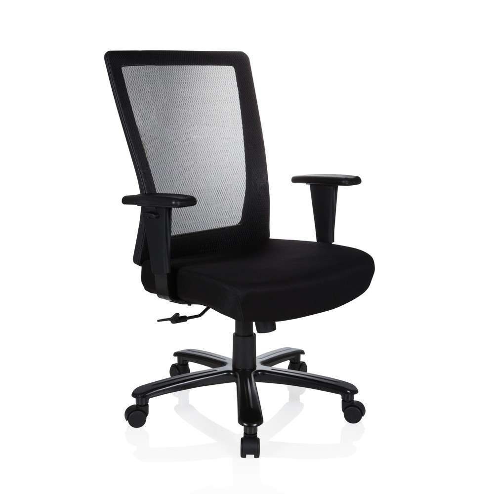 N° de l'image du produit 3 : Siège de bureau / siège pivotant hjh OFFICE EXTENDER tissu/maille, noir