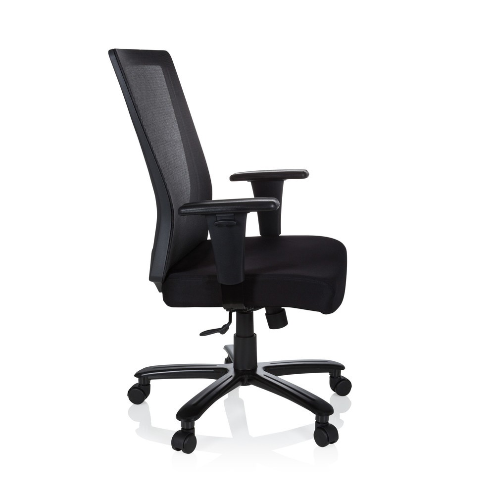 N° de l'image du produit 4 : Siège de bureau / siège pivotant hjh OFFICE EXTENDER tissu/maille, noir