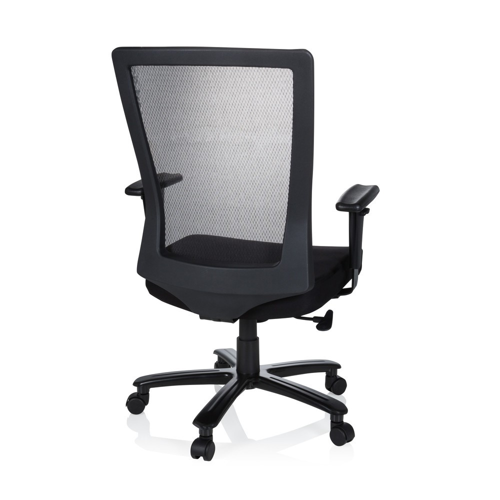N° de l'image du produit 6 : Siège de bureau / siège pivotant hjh OFFICE EXTENDER tissu/maille, noir