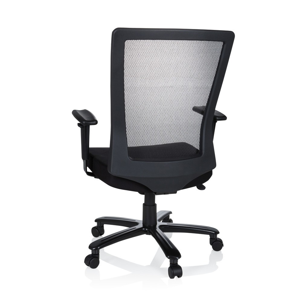 N° de l'image du produit 7 : Siège de bureau / siège pivotant hjh OFFICE EXTENDER tissu/maille, noir