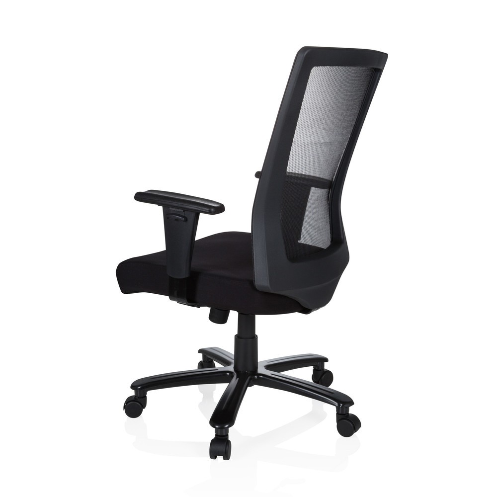 N° de l'image du produit 8 : Siège de bureau / siège pivotant hjh OFFICE EXTENDER tissu/maille, noir