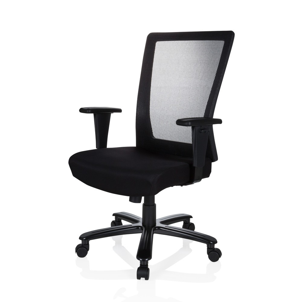 N° de l'image du produit 10 : Siège de bureau / siège pivotant hjh OFFICE EXTENDER tissu/maille, noir
