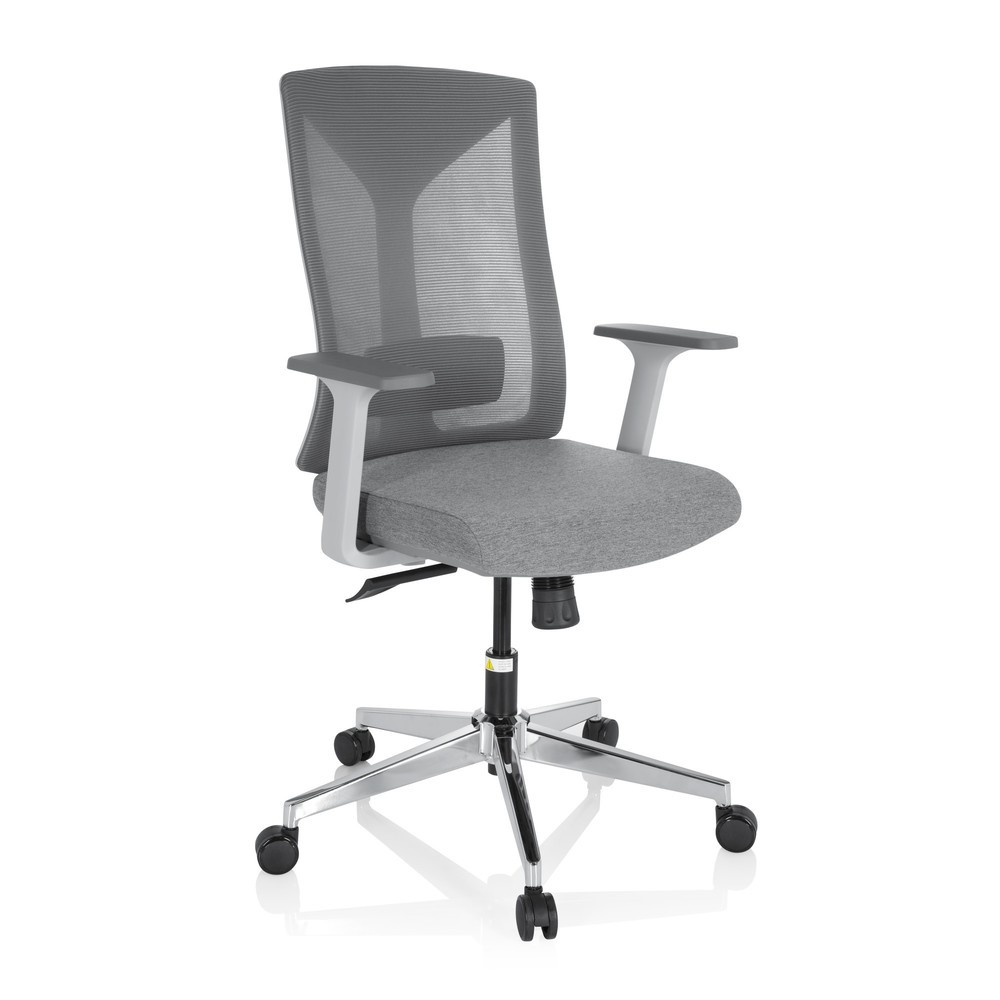 N° de l'image du produit 2 : Siège de bureau / siège pivotant hjh OFFICE HALIFAX tissu/maille, gris