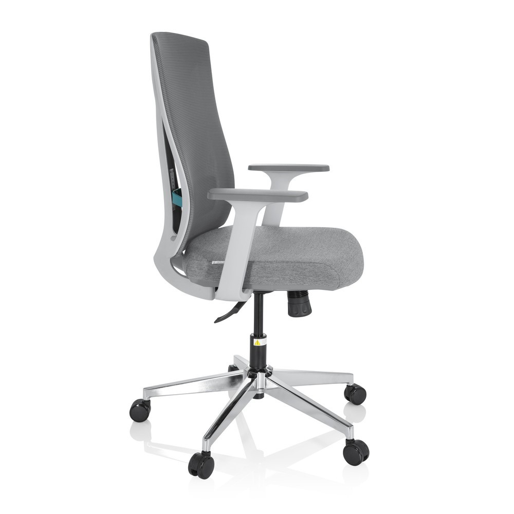 N° de l'image du produit 3 : Siège de bureau / siège pivotant hjh OFFICE HALIFAX tissu/maille, gris