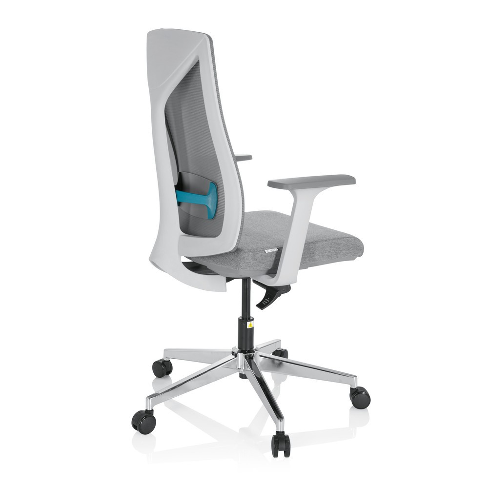 N° de l'image du produit 4 : Siège de bureau / siège pivotant hjh OFFICE HALIFAX tissu/maille, gris