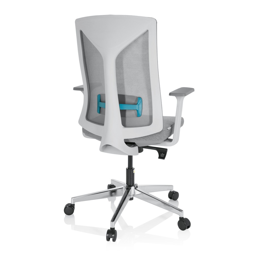 N° de l'image du produit 5 : Siège de bureau / siège pivotant hjh OFFICE HALIFAX tissu/maille, gris