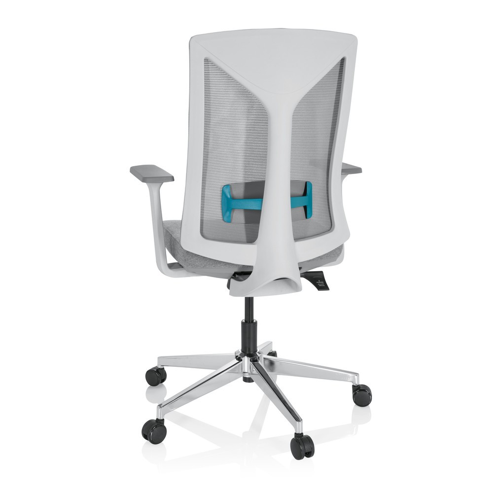 N° de l'image du produit 6 : Siège de bureau / siège pivotant hjh OFFICE HALIFAX tissu/maille, gris