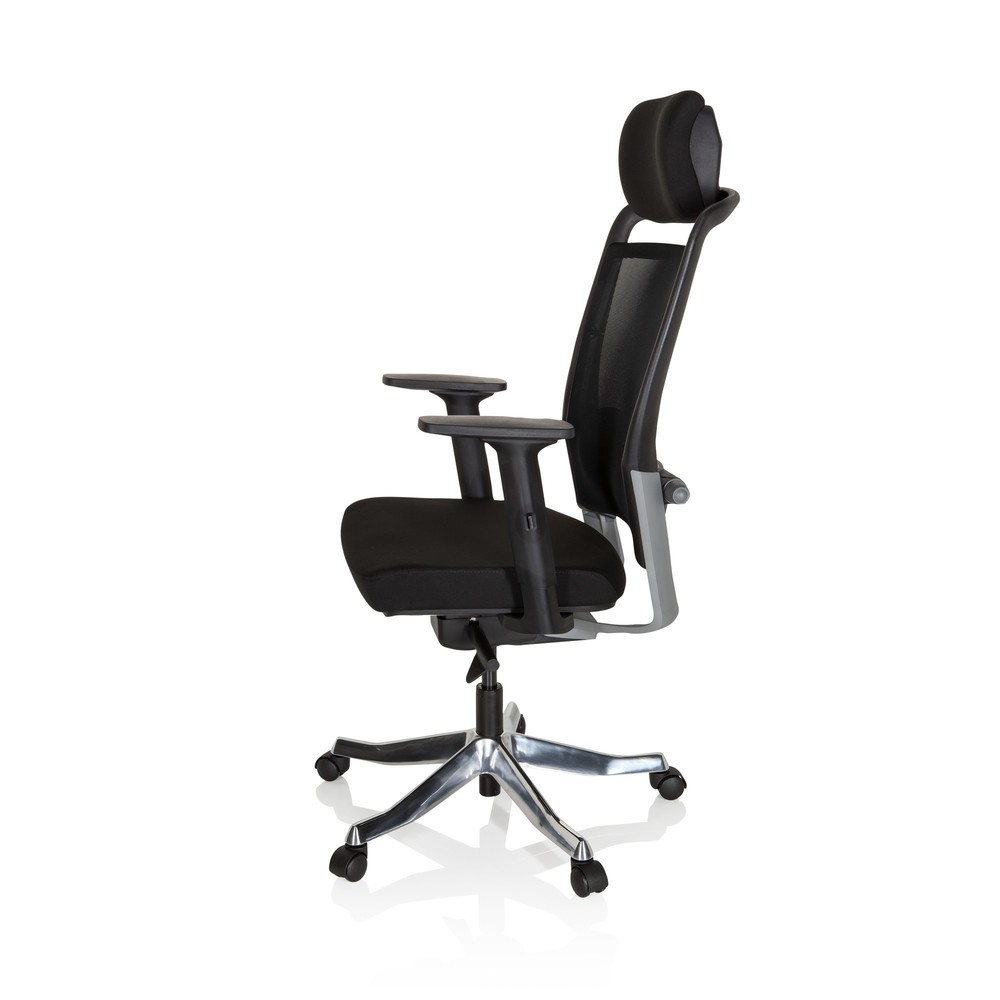 N° de l'image du produit 9 : Siège de bureau / siège pivotant hjh OFFICE IKAST I tissu/maille, noir
