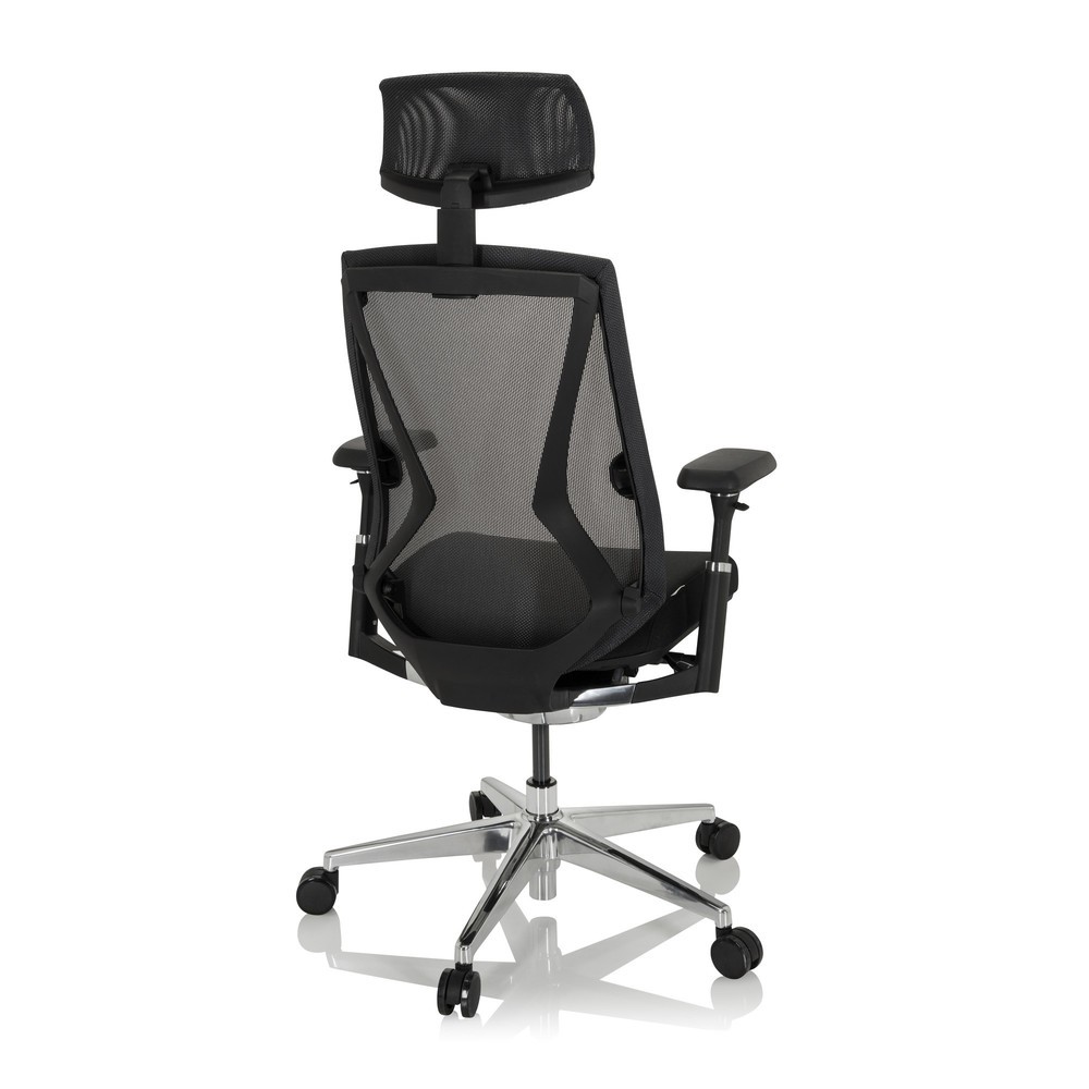 N° de l'image du produit 6 : Siège de bureau / siège pivotant hjh OFFICE INSPERO tissu/maille, noir