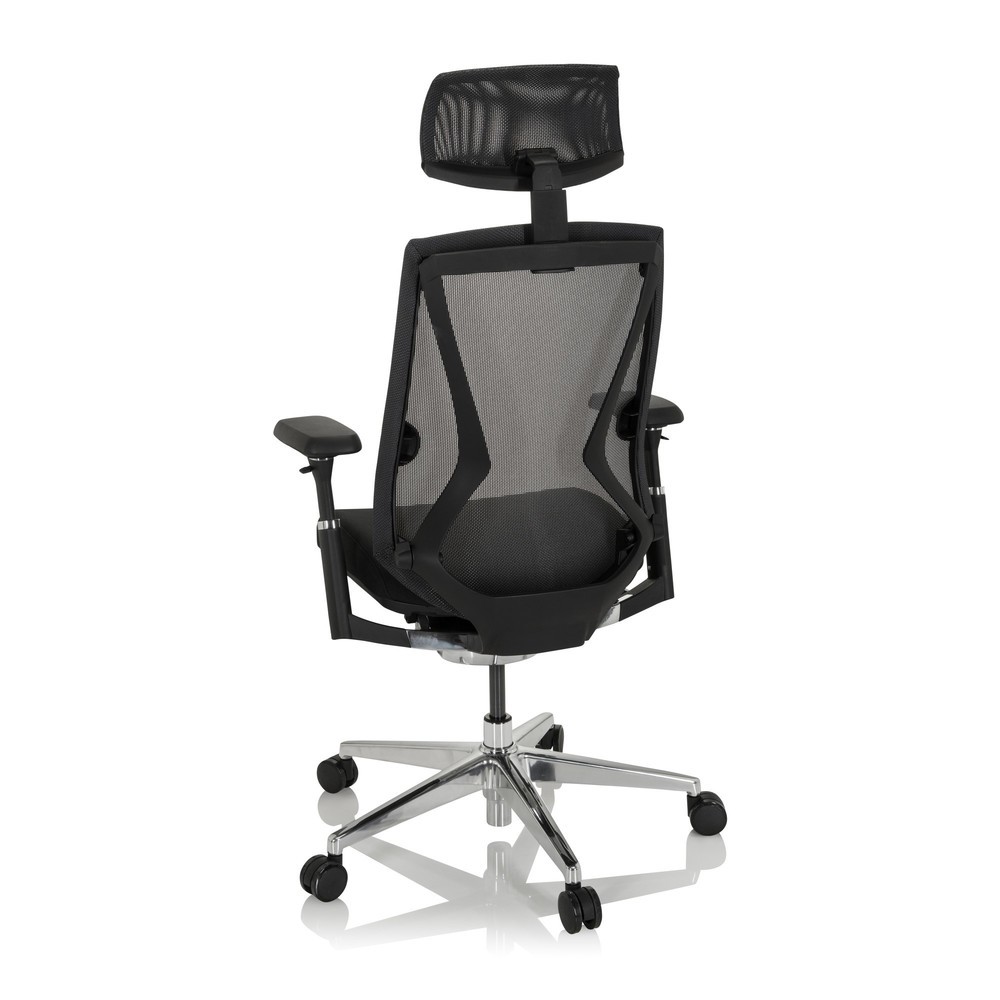 N° de l'image du produit 7 : Siège de bureau / siège pivotant hjh OFFICE INSPERO tissu/maille, noir