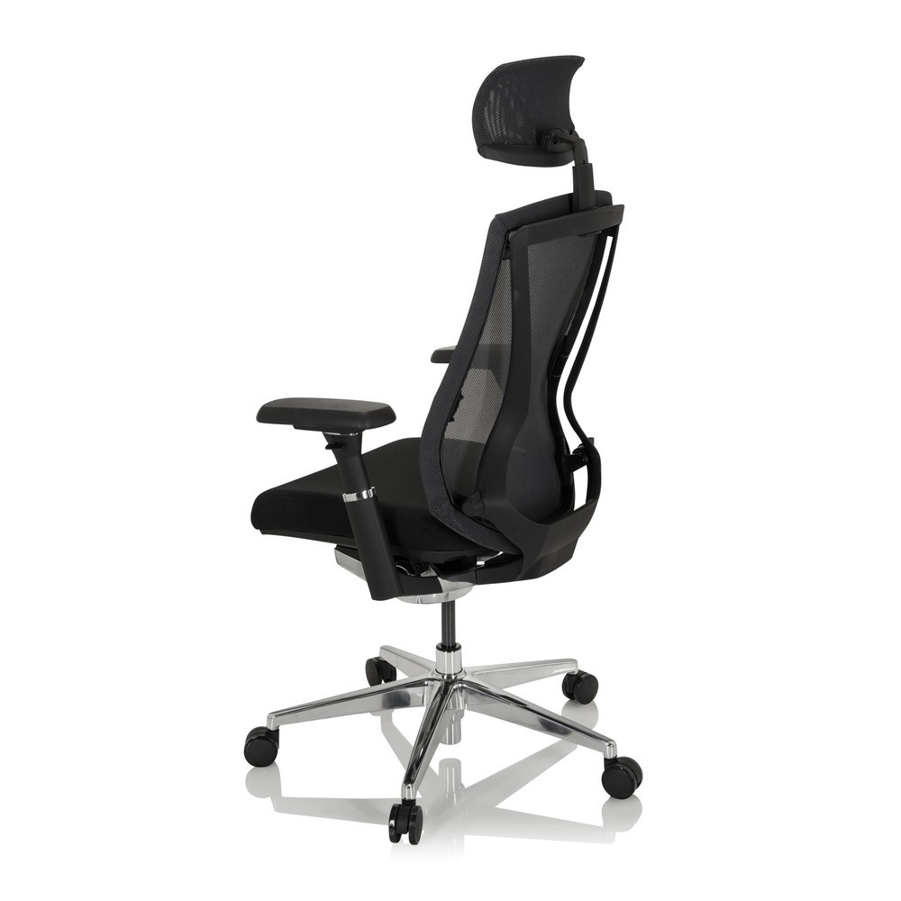 N° de l'image du produit 8 : Siège de bureau / siège pivotant hjh OFFICE INSPERO tissu/maille, noir