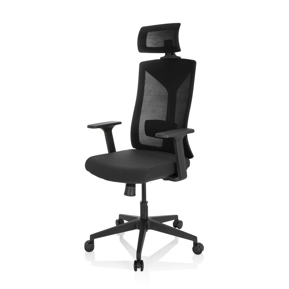N° de l'image du produit 9 : Siège de bureau / siège pivotant hjh OFFICE KODIAK tissu/maille, noir