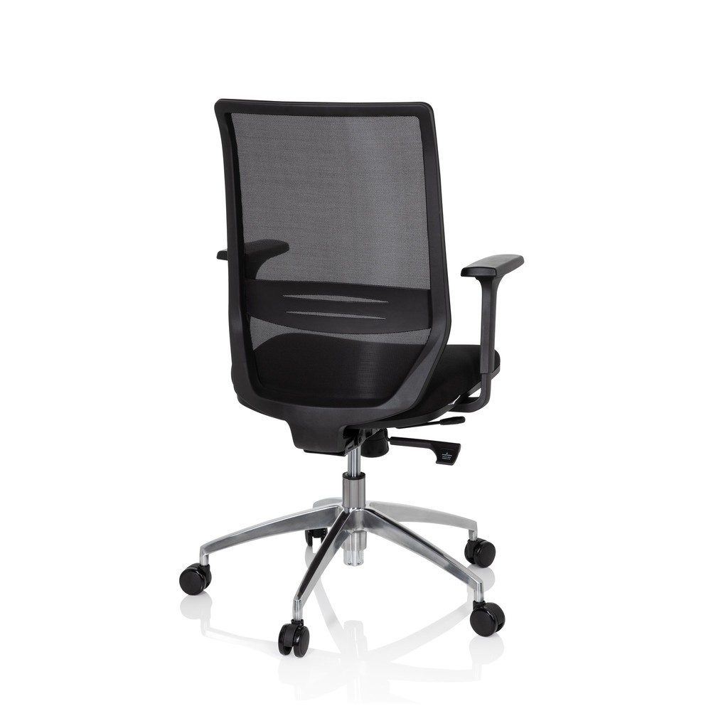 N° de l'image du produit 6 : Siège de bureau / siège pivotant hjh OFFICE PROFONDO tissu/maille, noir