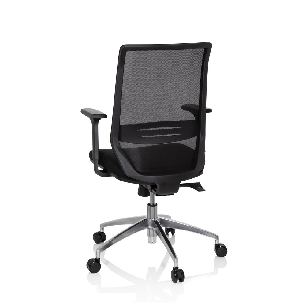 N° de l'image du produit 7 : Siège de bureau / siège pivotant hjh OFFICE PROFONDO tissu/maille, noir