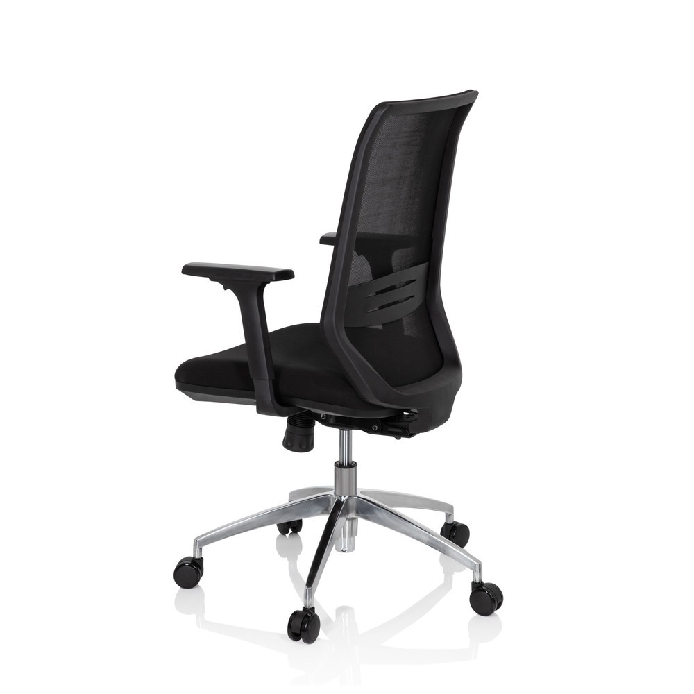 N° de l'image du produit 8 : Siège de bureau / siège pivotant hjh OFFICE PROFONDO tissu/maille, noir