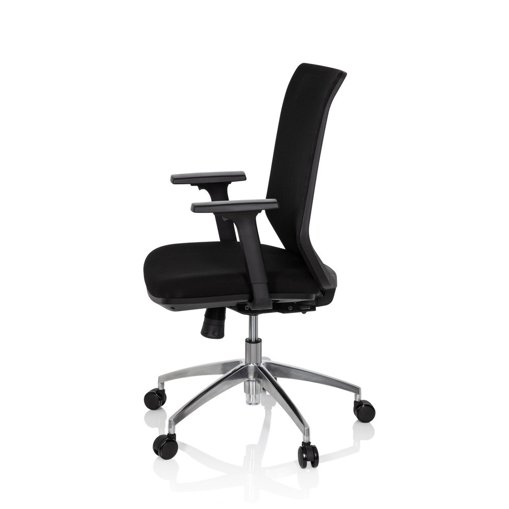 N° de l'image du produit 9 : Siège de bureau / siège pivotant hjh OFFICE PROFONDO tissu/maille, noir