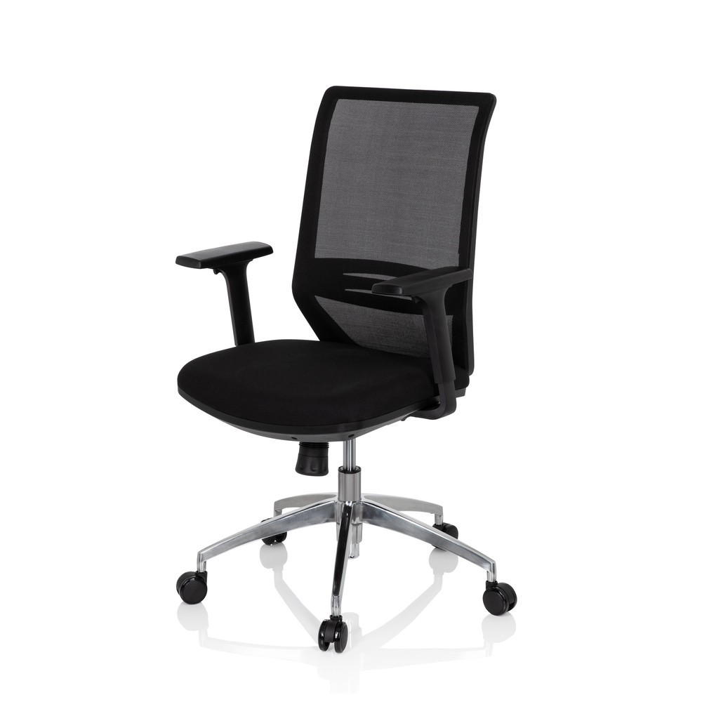 N° de l'image du produit 10 : Siège de bureau / siège pivotant hjh OFFICE PROFONDO tissu/maille, noir
