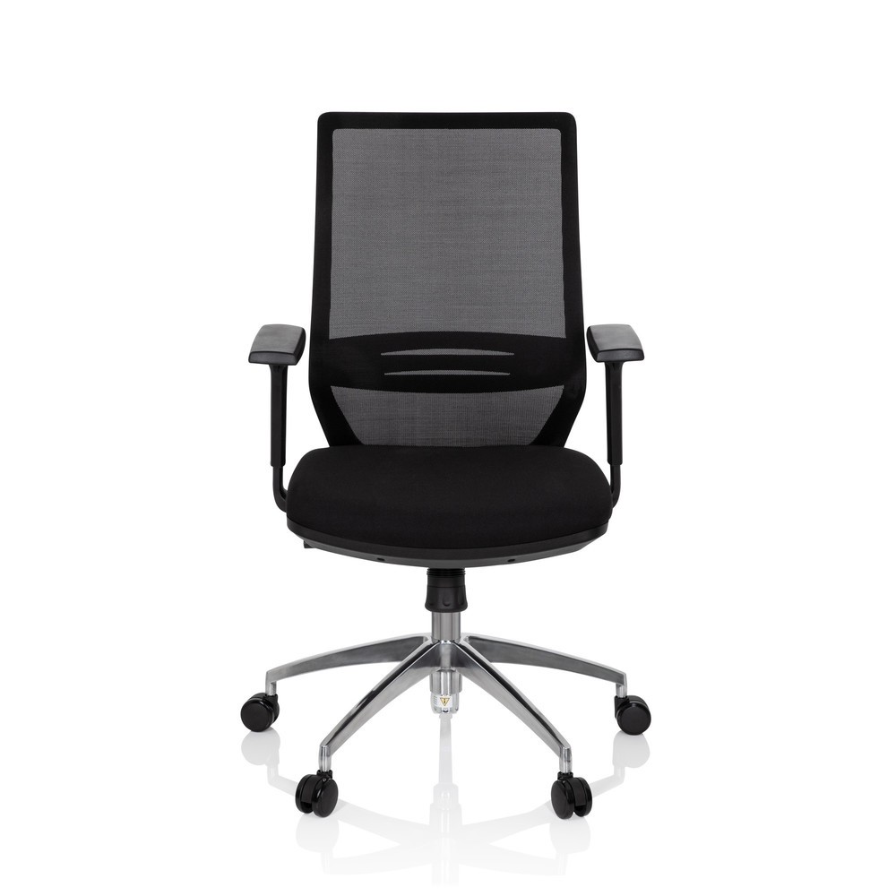 N° de l'image du produit 1 : Siège de bureau / siège pivotant hjh OFFICE PROFONDO tissu/maille, noir