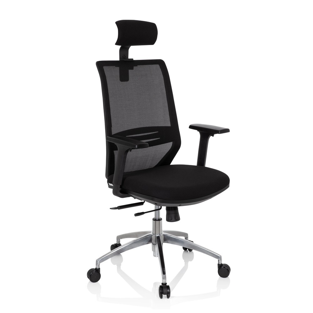 N° de l'image du produit 3 : Siège de bureau / siège pivotant hjh OFFICE PROFONDO PRO tissu/maille, noir