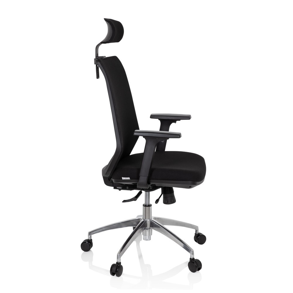 N° de l'image du produit 4 : Siège de bureau / siège pivotant hjh OFFICE PROFONDO PRO tissu/maille, noir