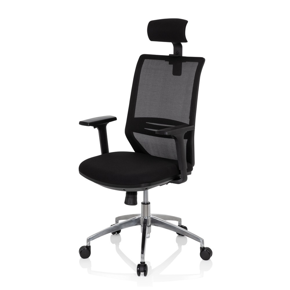 N° de l'image du produit 10 : Siège de bureau / siège pivotant hjh OFFICE PROFONDO PRO tissu/maille, noir