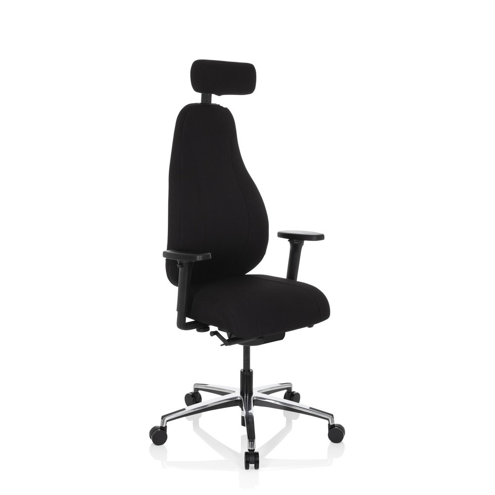 N° de l'image du produit 3 : Siège de bureau / siège pivotant hjh OFFICE RESISTIO tissu, noir