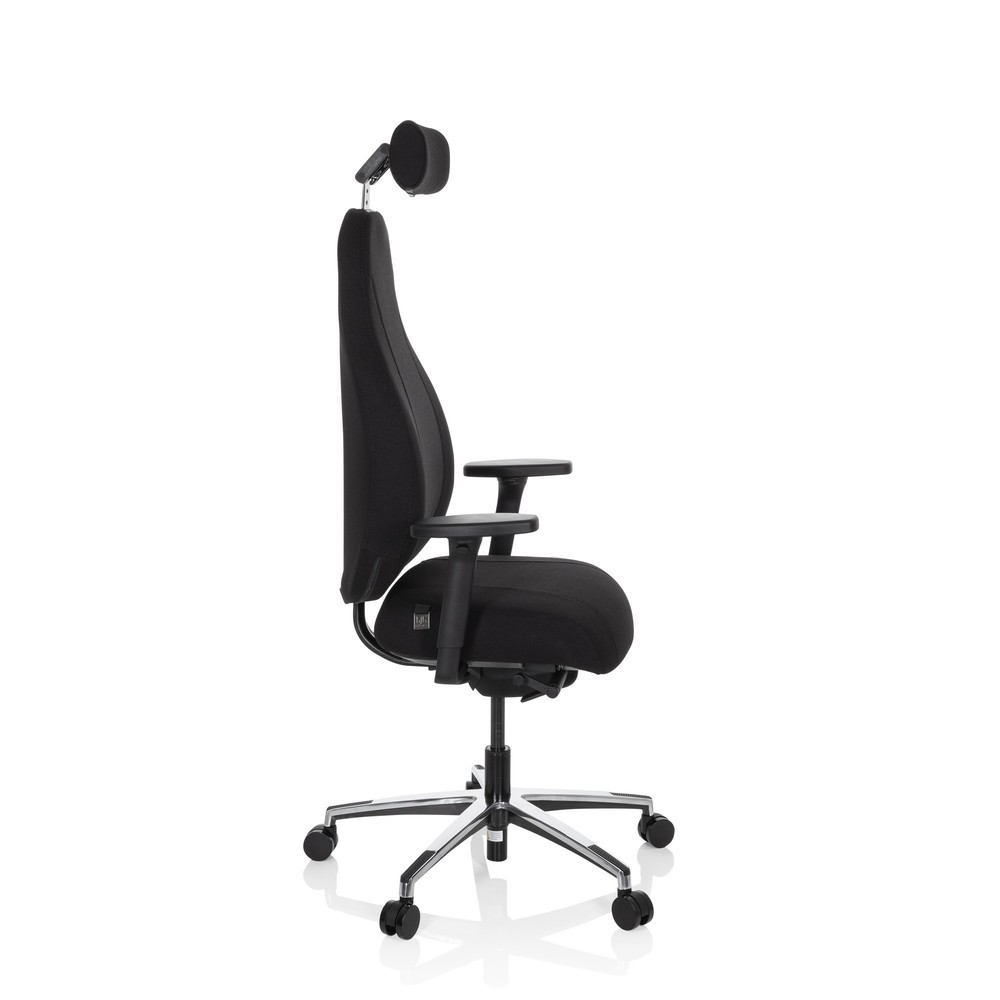 N° de l'image du produit 4 : Siège de bureau / siège pivotant hjh OFFICE RESISTIO tissu, noir