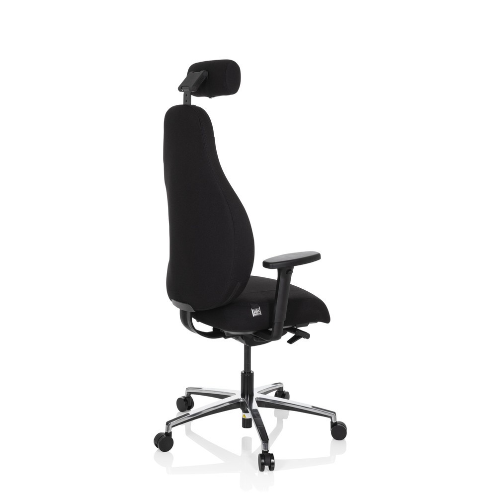 N° de l'image du produit 5 : Siège de bureau / siège pivotant hjh OFFICE RESISTIO tissu, noir