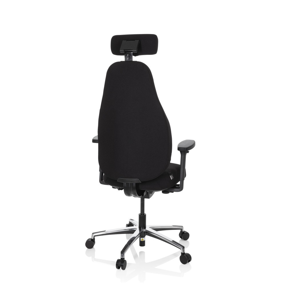 N° de l'image du produit 6 : Siège de bureau / siège pivotant hjh OFFICE RESISTIO tissu, noir