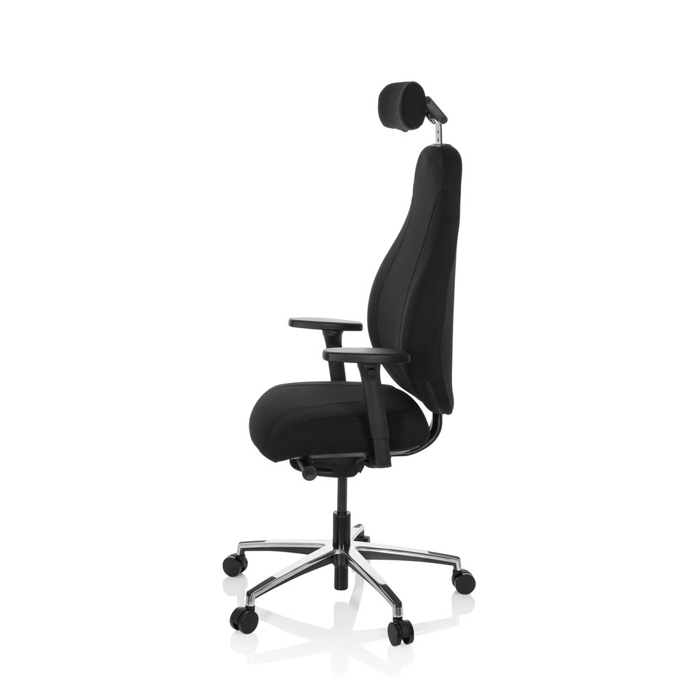 N° de l'image du produit 9 : Siège de bureau / siège pivotant hjh OFFICE RESISTIO tissu, noir