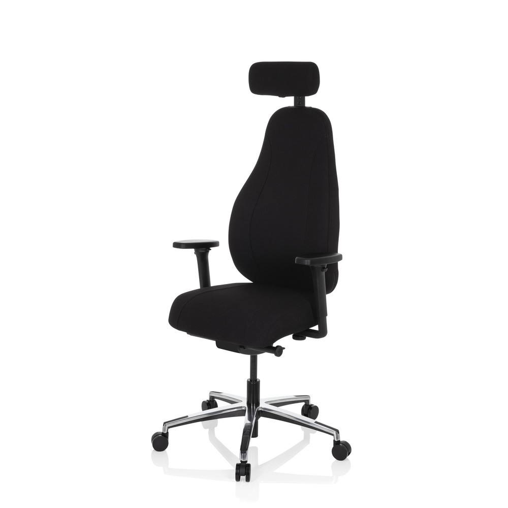 N° de l'image du produit 10 : Siège de bureau / siège pivotant hjh OFFICE RESISTIO tissu, noir