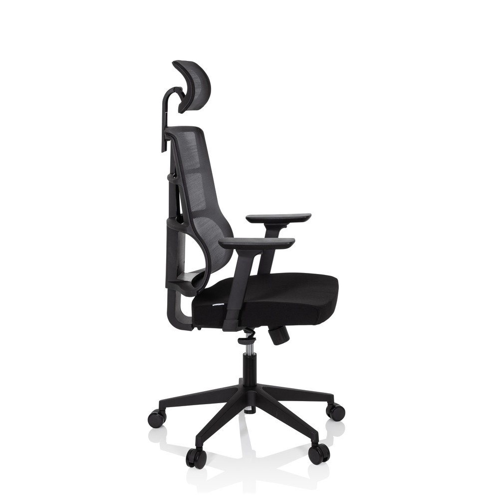 N° de l'image du produit 4 : Siège de bureau / siège pivotant hjh OFFICE SPINIO PRO tissu/maille, noir