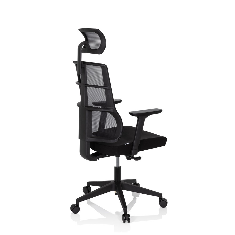 N° de l'image du produit 5 : Siège de bureau / siège pivotant hjh OFFICE SPINIO PRO tissu/maille, noir