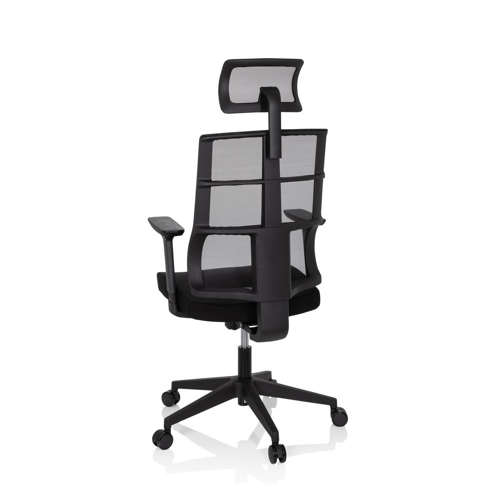 N° de l'image du produit 7 : Siège de bureau / siège pivotant hjh OFFICE SPINIO PRO tissu/maille, noir