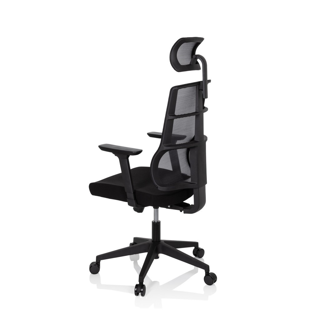 N° de l'image du produit 8 : Siège de bureau / siège pivotant hjh OFFICE SPINIO PRO tissu/maille, noir