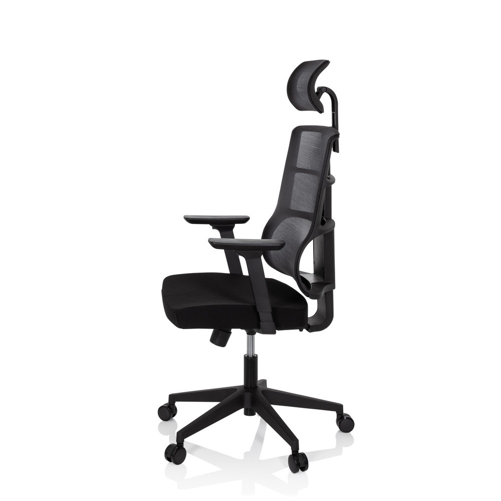 N° de l'image du produit 9 : Siège de bureau / siège pivotant hjh OFFICE SPINIO PRO tissu/maille, noir