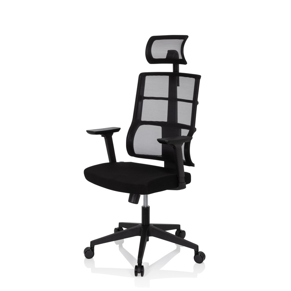 N° de l'image du produit 10 : Siège de bureau / siège pivotant hjh OFFICE SPINIO PRO tissu/maille, noir