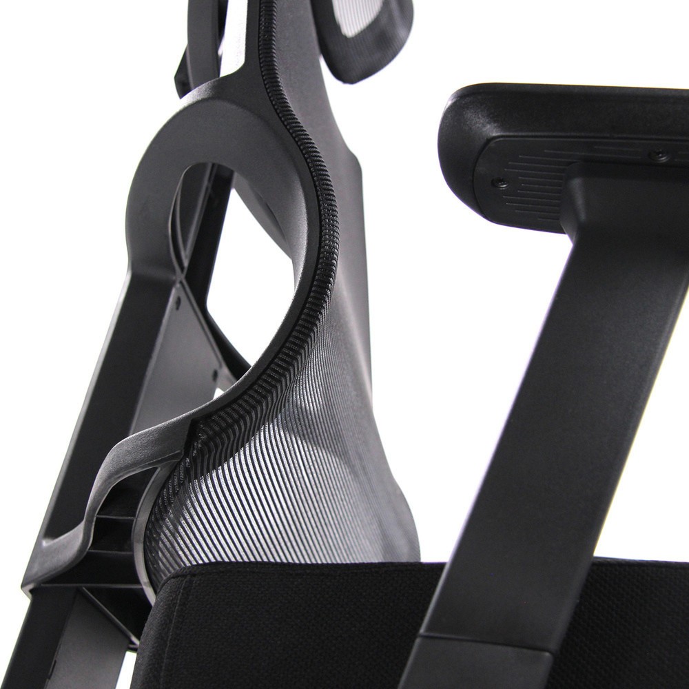N° de l'image du produit 11 : Siège de bureau / siège pivotant hjh OFFICE SPINIO PRO tissu/maille, noir