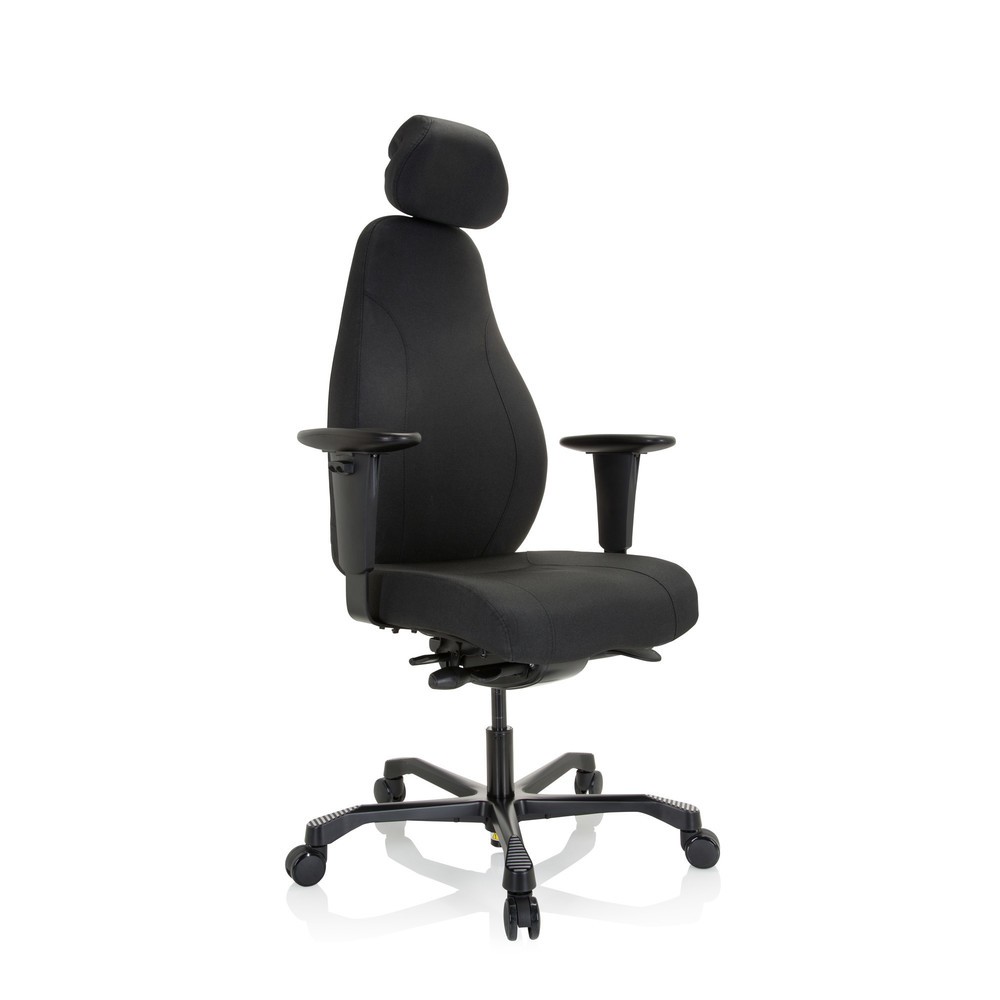 N° de l'image du produit 3 : Siège de travail / fauteuil de direction hjh OFFICE RESISTIO XXL tissu, noir