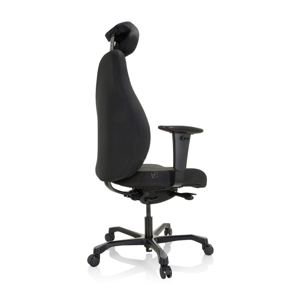 N° de l'image du produit 5 : Siège de travail / fauteuil de direction hjh OFFICE RESISTIO XXL tissu, noir