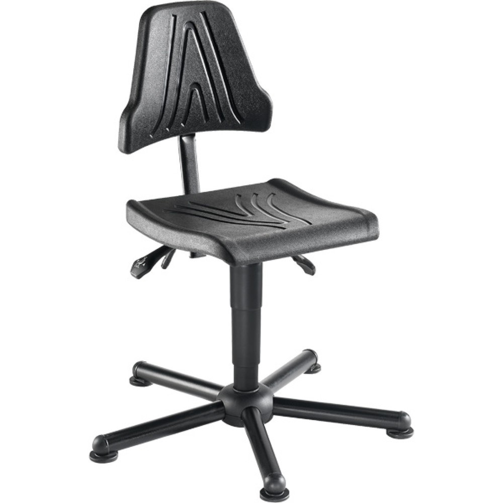 N° de l'image du produit 1 : Chaise de travail pivotante Stream, hauteur d’assise 425-565 mm, base acier, patins