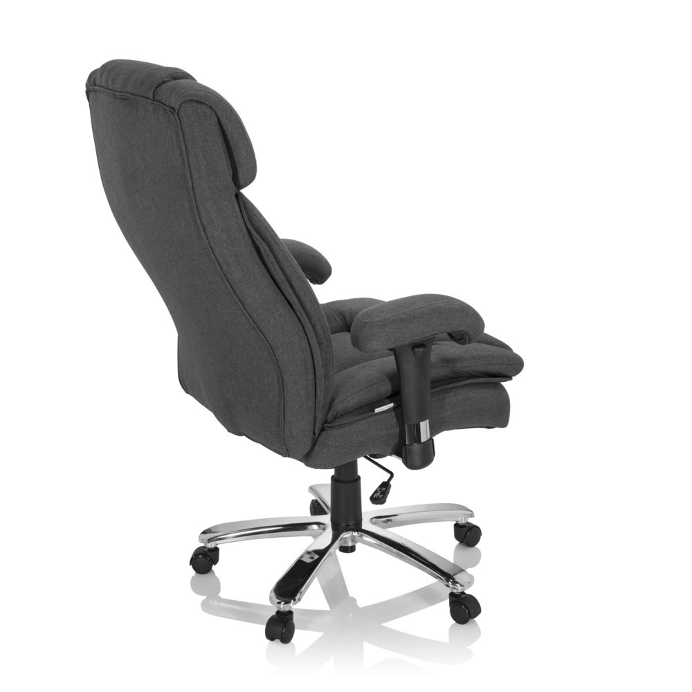 N° de l'image du produit 5 : Siège pour personne forte / siège de bureau hjh OFFICE BUILDER XXL I tissu, gris foncé