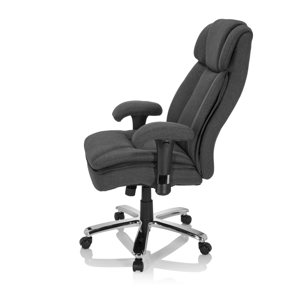 N° de l'image du produit 9 : Siège pour personne forte / siège de bureau hjh OFFICE BUILDER XXL I tissu, gris foncé
