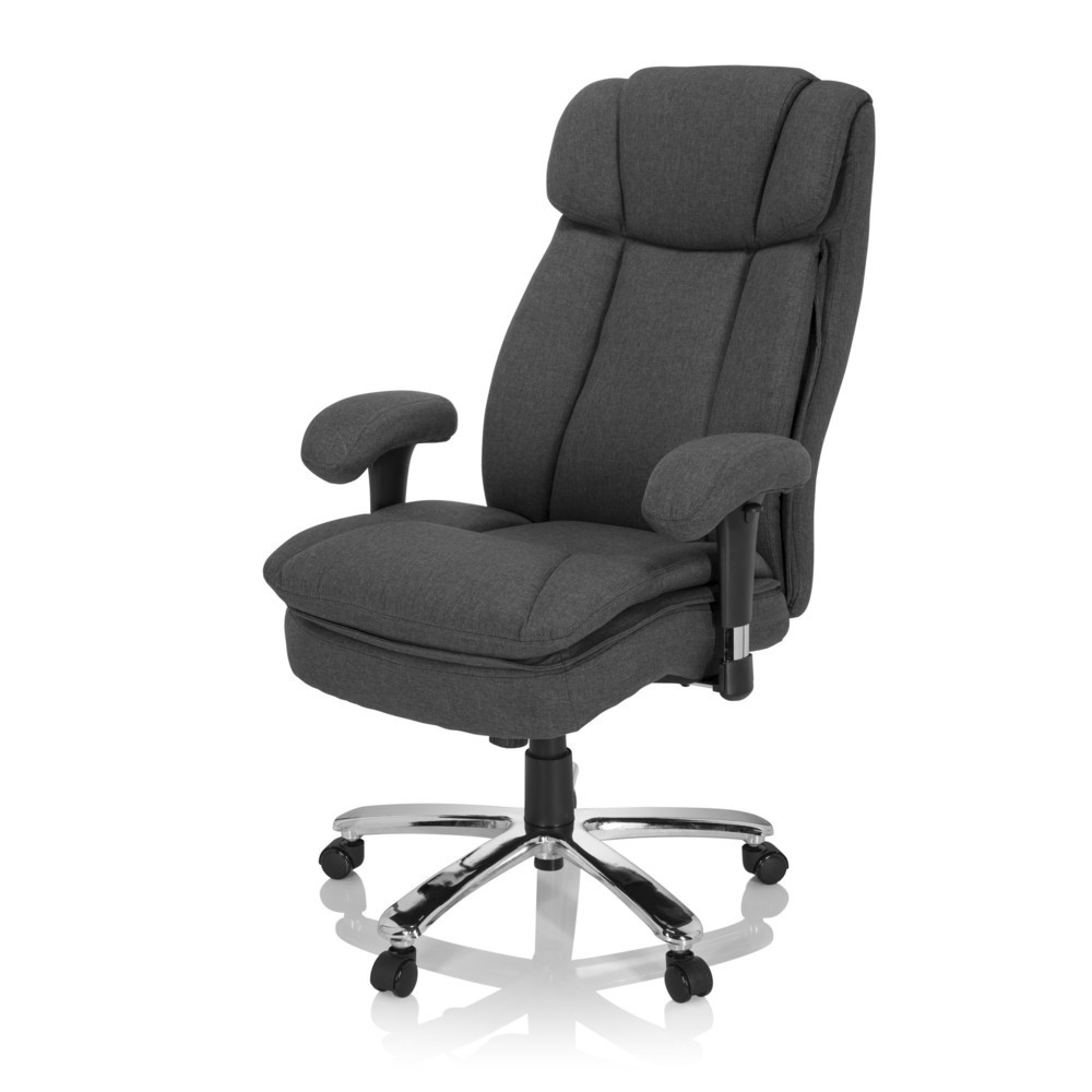 N° de l'image du produit 10 : Siège pour personne forte / siège de bureau hjh OFFICE BUILDER XXL I tissu, gris foncé