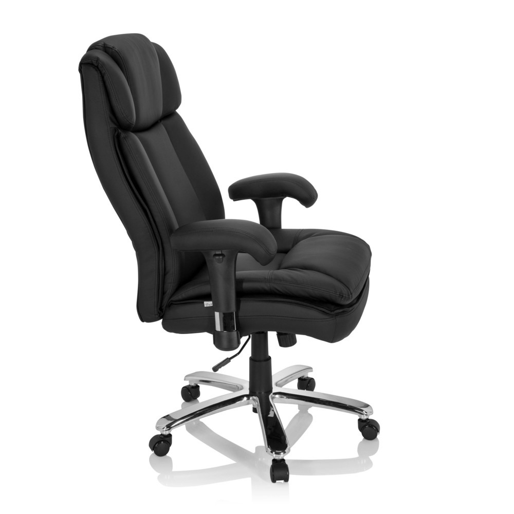 N° de l'image du produit 3 : Siège pour personne forte / siège de bureau hjh OFFICE BUILDER XXL I PU similicuir, noir